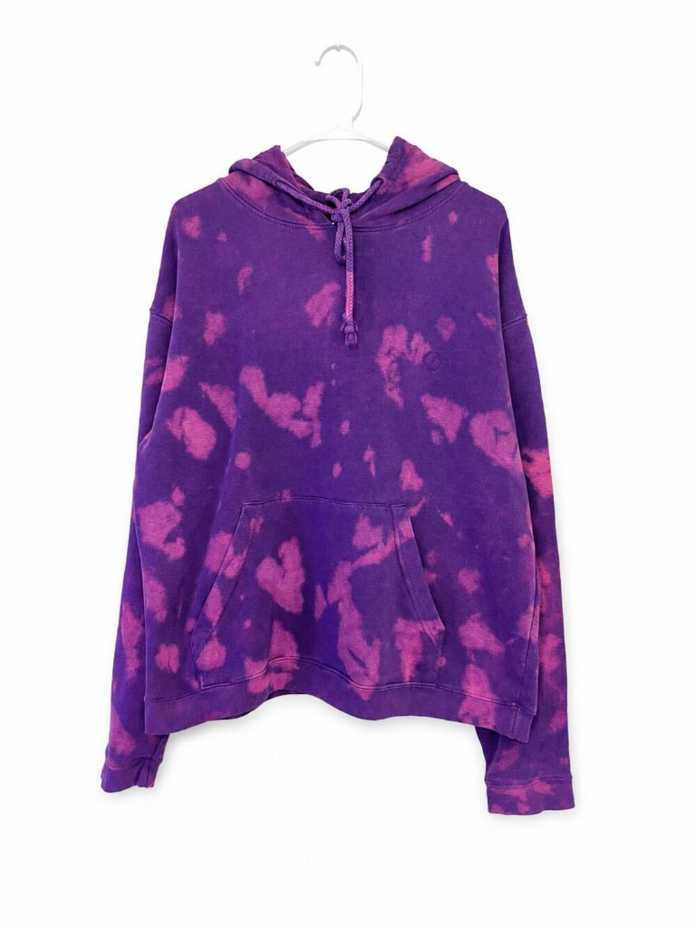 Standard/Cloth Purple Bleach Tie Dye Sweatshirt Women's Medium